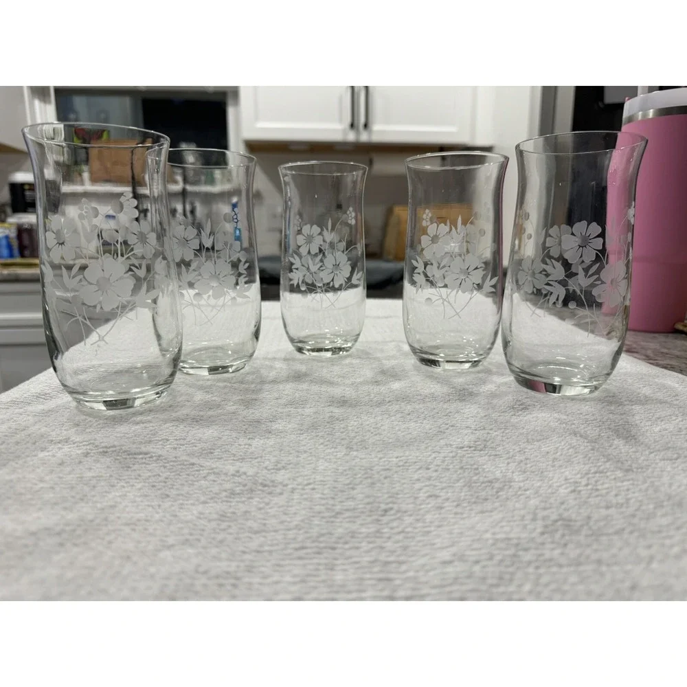 Vintage Etched Irish Coffee Glasses (4)